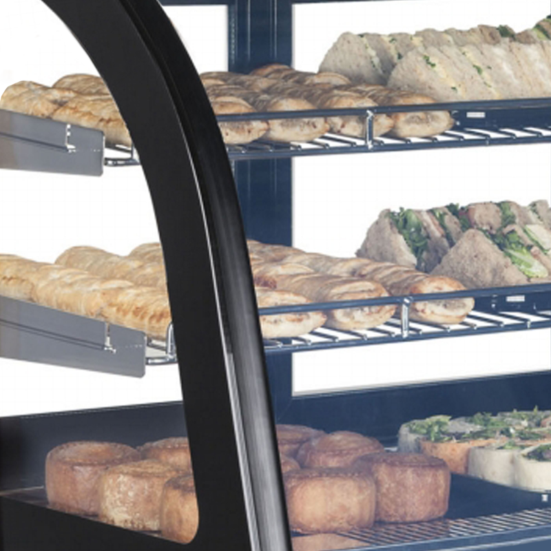 Refrigerated display, ventilated, 2 levels